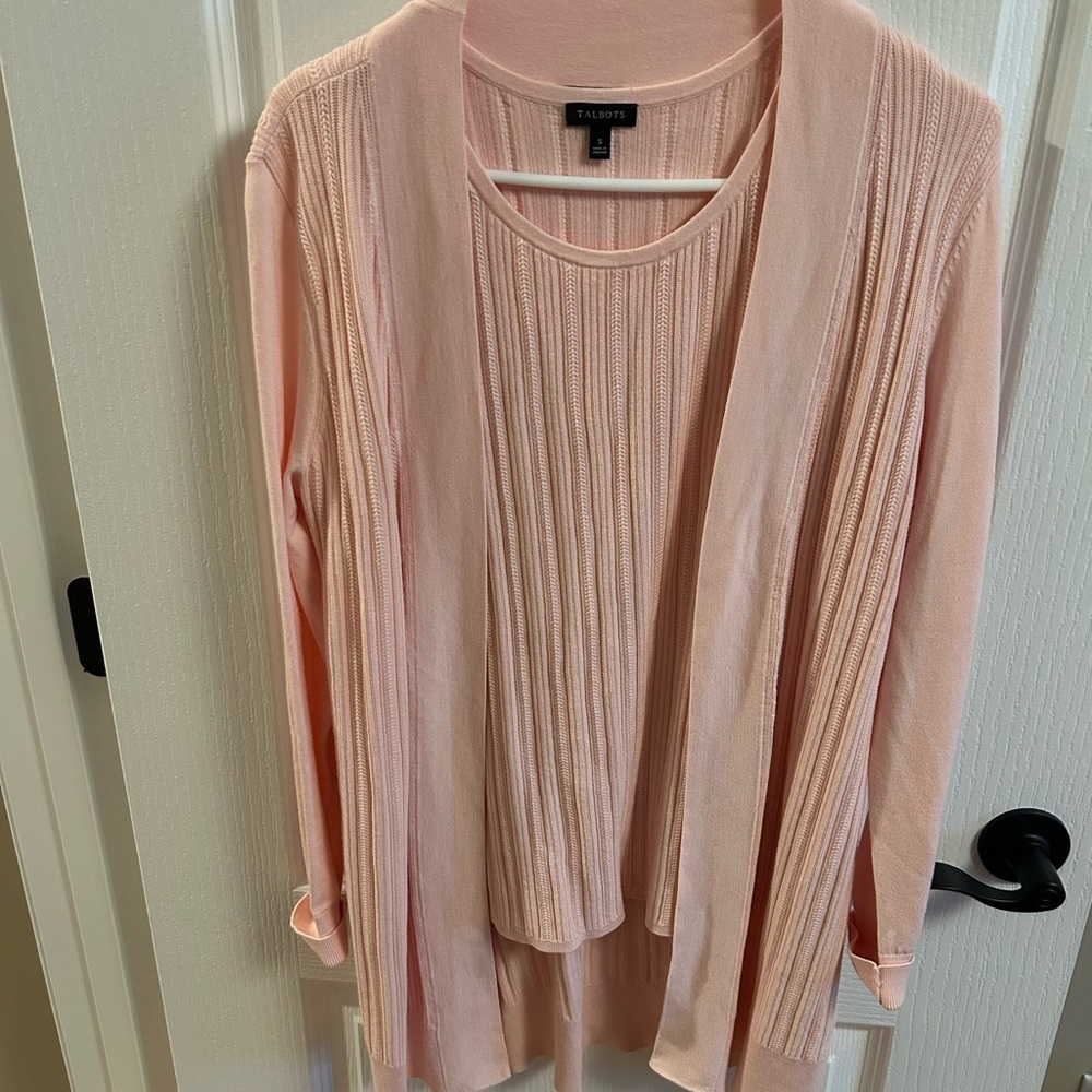 Talbots Light Pink Women's sweater set